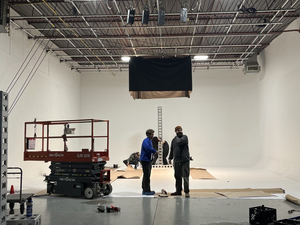 The empty Summit Studio cyc wall before the sets were built