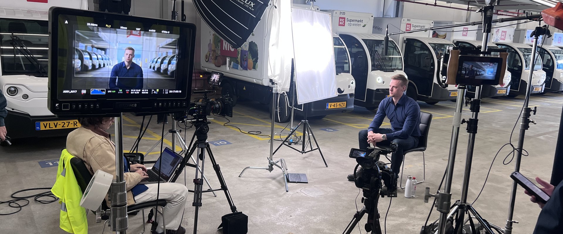 On set with Picnic in the Netherlands