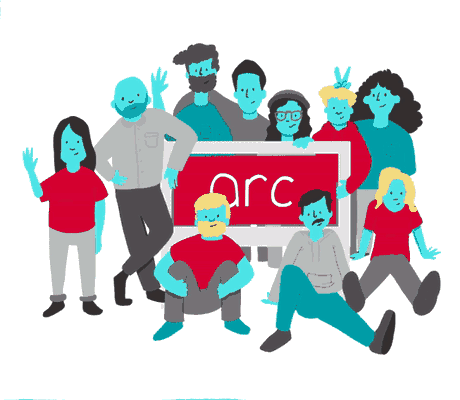 The Arc crew, waving hello